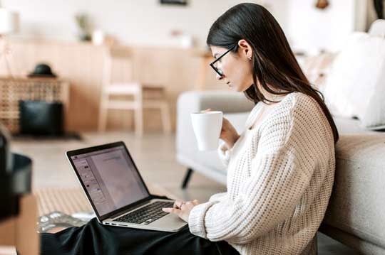 blog writing on a laptop