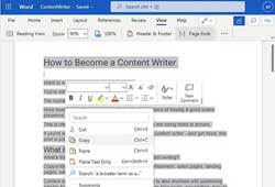 duplicating a page in MS Word